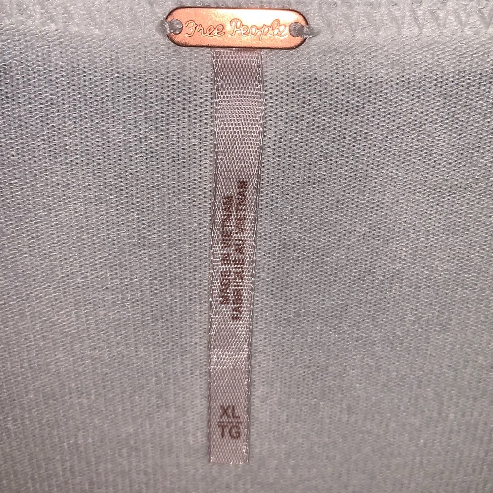 Free People Cream Long Sleeve Top - Picture 3 of 4